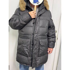 Moncler New Down xxxL Jacket Fur Detachable  Collar Preowned